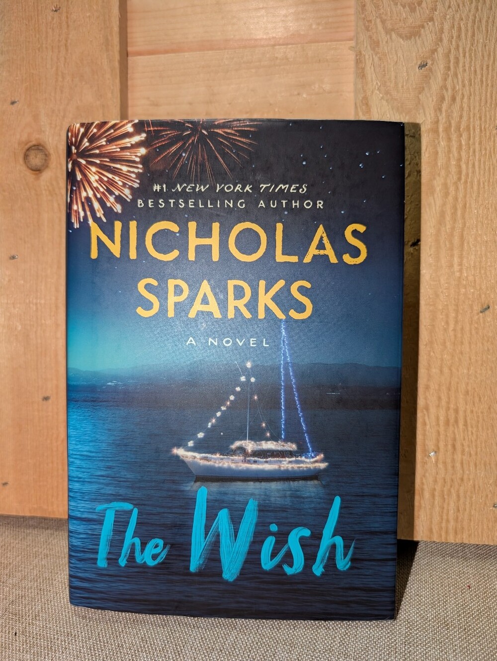 Nicholas Sparks "The Wish" Book-Blue Cover. EXCELLENT Condition!